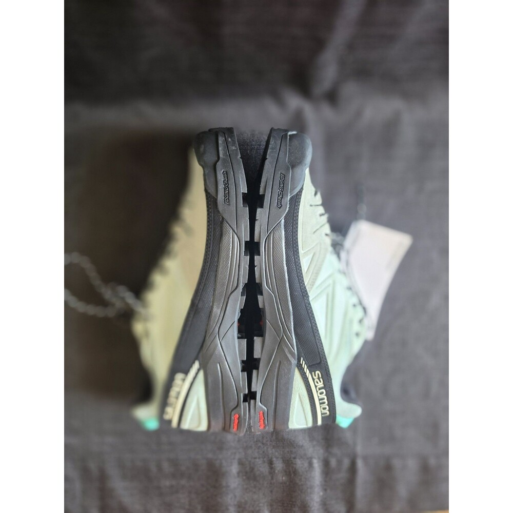Salomon X-ALP Leather Mens 10 Women 11 Green Milieu Hiking Outdoors Retail $269 - Picture 8 of 16